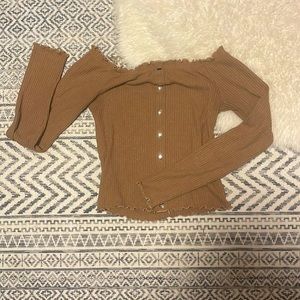 ardennes tight, full coverage brown top, good condition